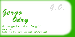 gergo odry business card